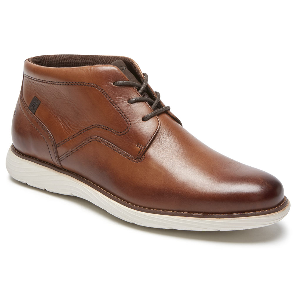 Botas Rockport Hombre Mexico - Garett Chukka Marrom - ZJKUE7341